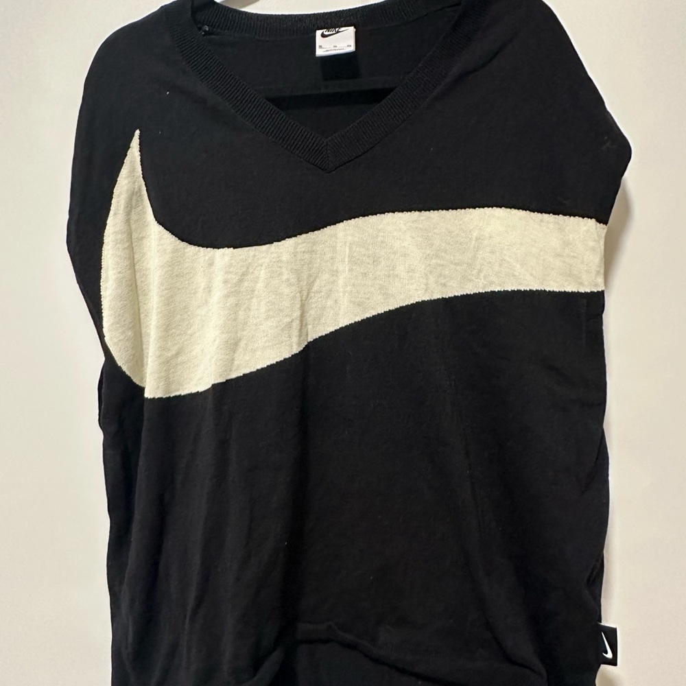 Nike Black/White Knit Sweater Vest